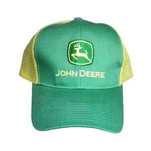 Classic John Deere Mesh Snapback Truckers Cap Hat Green Adjustable Logo Hipster